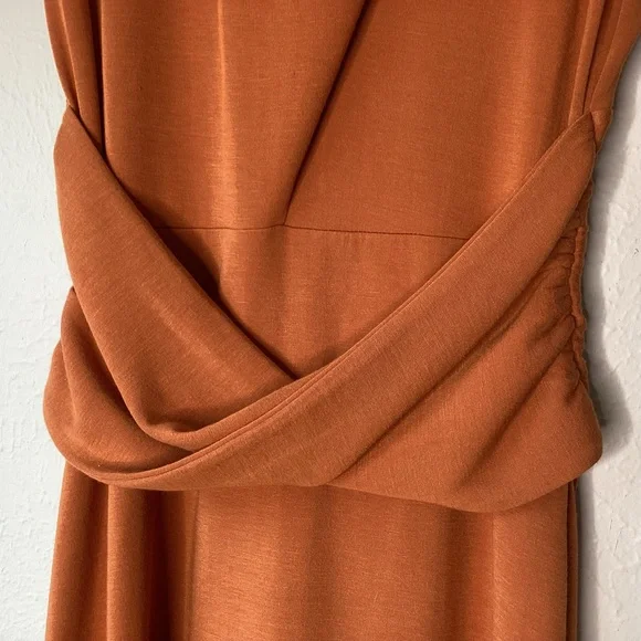 NEW Maeve by Anthropologie Dress Midi Burnt Orange NWT XS - Picture 9 of 9